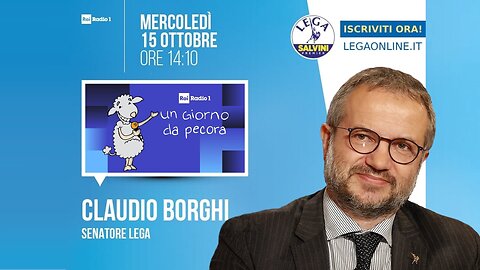 🔴 Sen. Claudio Borghi ospite nella trasmissione "Un giorno da pecora" del 15.10.2025