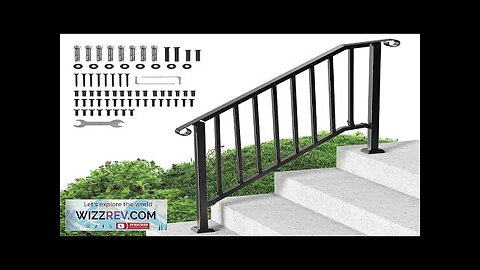 VEVOR 3-4 Step Handrails for Outdoor for Seniors Porch Deck Black Retro Review