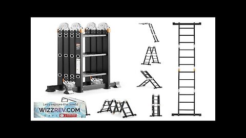 Multi-Purpose Folding Ladder 7-in-1 3 Step 12ft with Scaffolding Plank Review