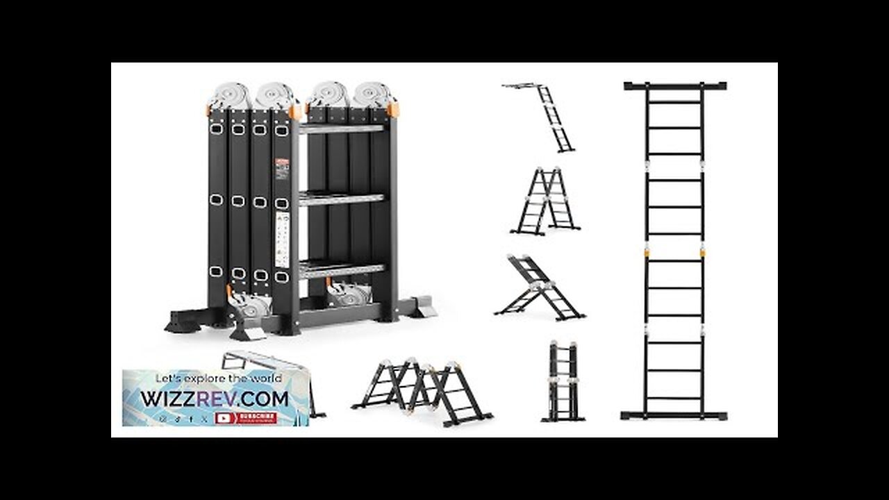 Multi-Purpose Folding Ladder 7-in-1 3 Step 12ft with Scaffolding Plank Review