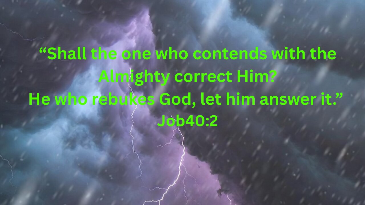 Christian God is the Only God Job 38 is for anyone questioning it