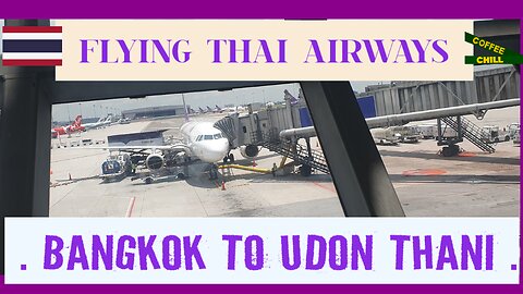 Flying Thai Airways Flight TG4 - Bangkok Suvarnabhumi Airport BKK 🛫 to Udon Thani UTH 🛬 Seat 54K TV