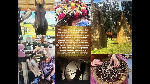 Spirt of the Stars, Wisdom of Horses. Galactic Drum Birthing Workshop