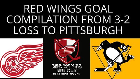 RED WINGS GOAL COMPILATION FROM 3-2 LOSS TO PITTSBURGH