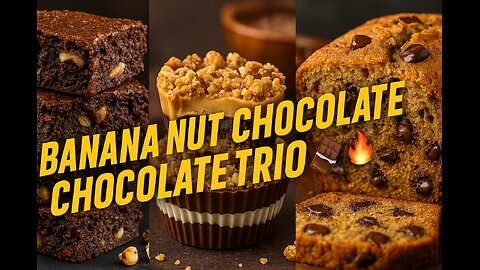 Banana Nut Chocolate Trio 🍌🥜🍫🔥 Indulgent Viral Desserts | FlavorVille