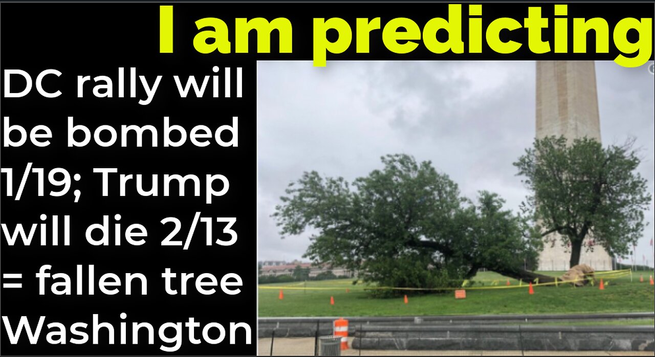 I am predicting: DC rally will be bombed 1/19; Trump will die 2/13 = Fallen Washington Monument tree PART 1
