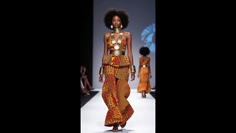 model walking gracefully on a fashion ramp