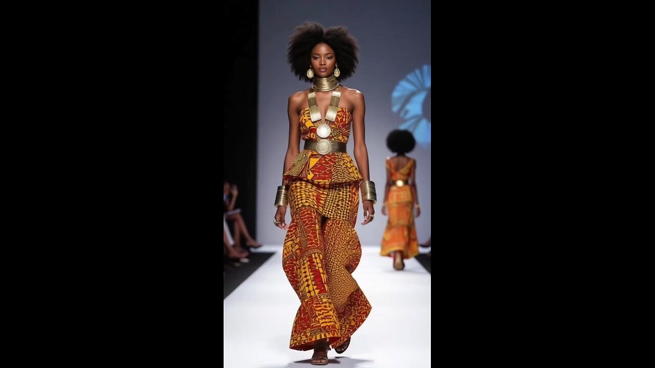model walking gracefully on a fashion ramp