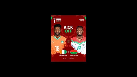 CÔTE D'IVOIRE VS BURKINA FASO : 2025 CAF AFRICA CUP OF NATIONS ROUND OF 16 MATCH LIVE WATCH-ALONG