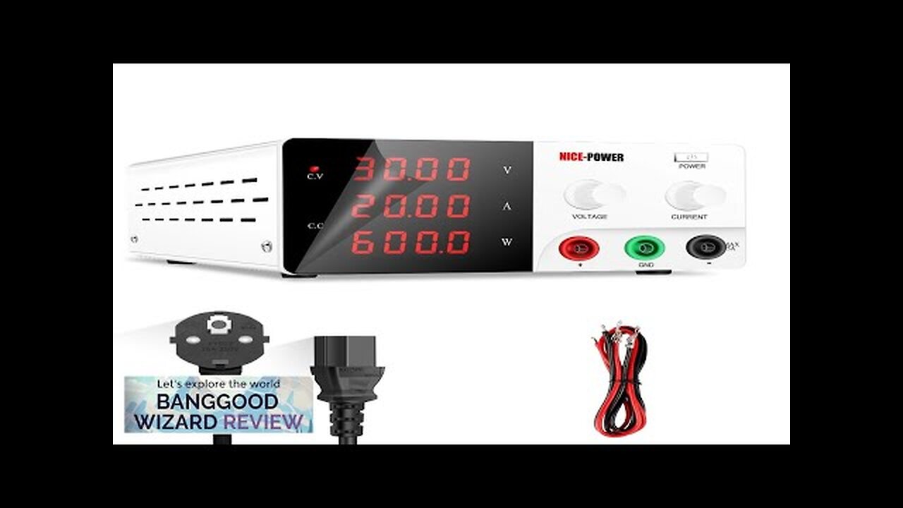 NICE-POWER R-SPS3020 Regulated DC Power Supply 0-30V 0-20A High-Power Output 600W Review