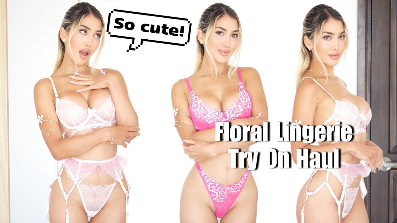 (Hot) Pink Two-Piece Floral Sets Try On Haul by Selina Amy