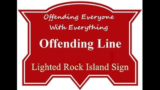 Lighted Rock Island Sign