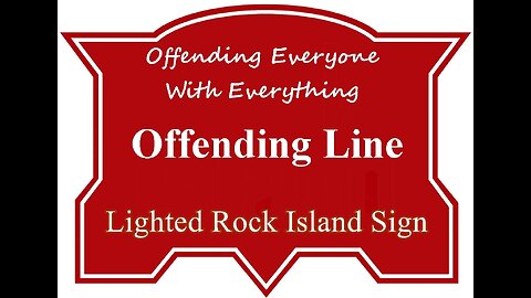 Lighted Rock Island Sign