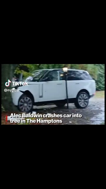 Alec Baldwin Crashes Vehicle into Tree