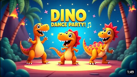 Dino Dance Party _ Fun Kids Song & Dance Video #cartoon #dance #kids #kidsvideo #trend #viralvideo