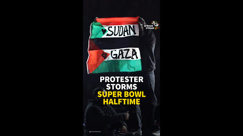 PROTESTER STORMS SUPER BOWL HALFTIME FOR PALESTINE & SUDAN