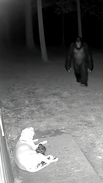 CCTV Footage Captures It Running After a Loud Bark #pitbull #cctv #rescue #bear #hero