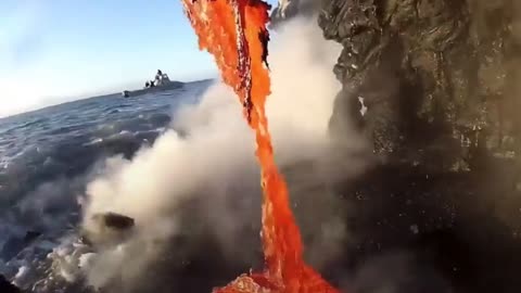 🌋🔥 Watch Lava Falling Into The Sea! | FeedMyCuriosity
