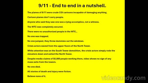 9/11 Truth - An outrageous hoax - no one died