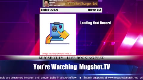 Mugshot TV - Live Arrest Booking Video Stream