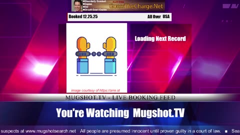 Mugshot TV - Live Arrest Booking Video Stream