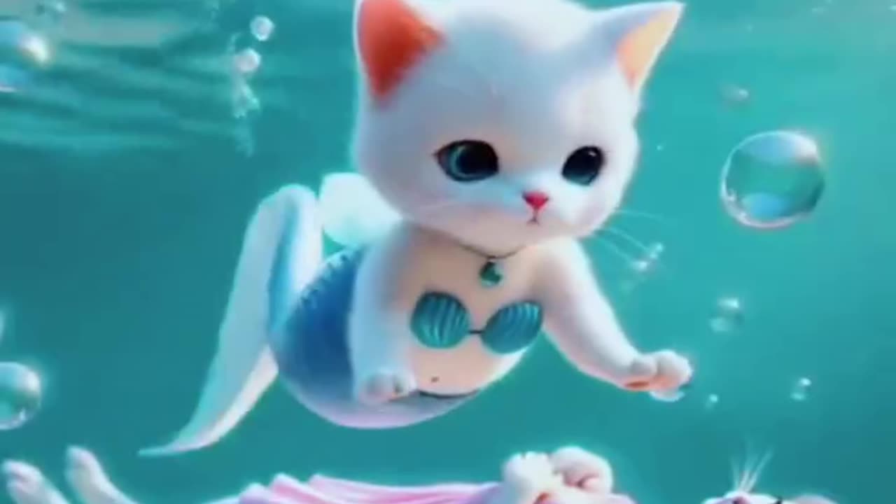 Lovely cat fall in loves funny song video