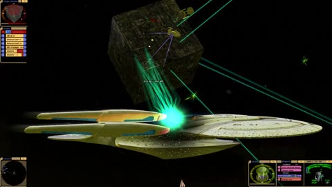 Federation Fleet vs. Borg Cube