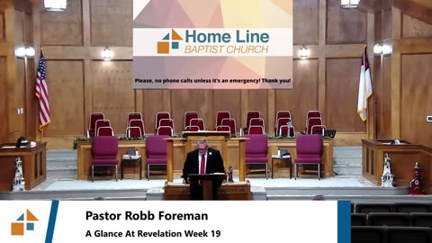 Pastor Robb Foreman // A Glance At Revelation Week 19 // 12/28/25