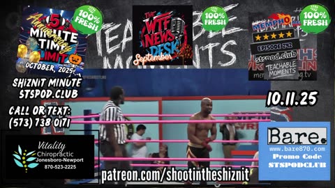 SHIZNIT MINUTE 10.11.25 - BT TALKS MEMPHIS WRESTLING!!