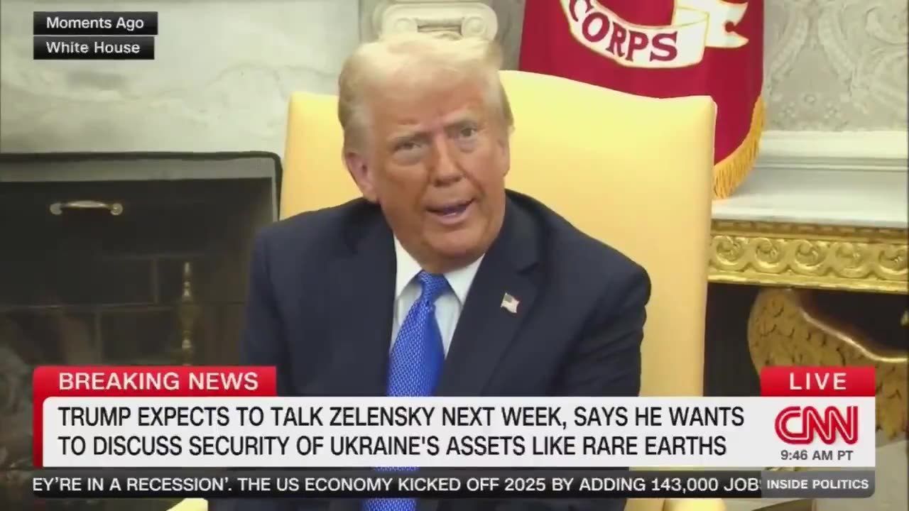 Trump announces we are looking at rare earth minerals in Ukraine