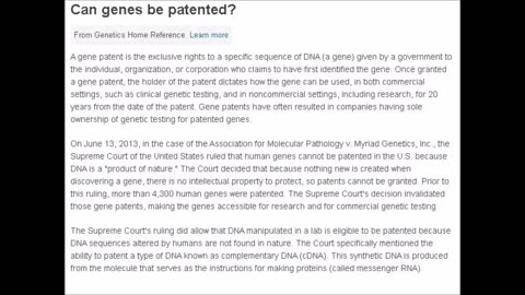 cDNA mRNA Legal Precedents