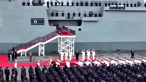 North Korea's Kim Jong Un inspects naval destroyer