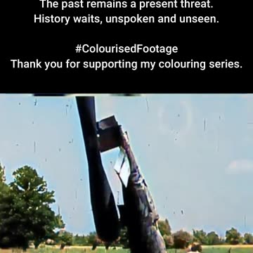 War's Silent Echo Girl Examines V1 Rocket #ColourisedHistory