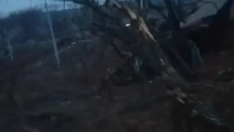 💥👀 Russian soldier films the moment a 155mm cluster munition lands near