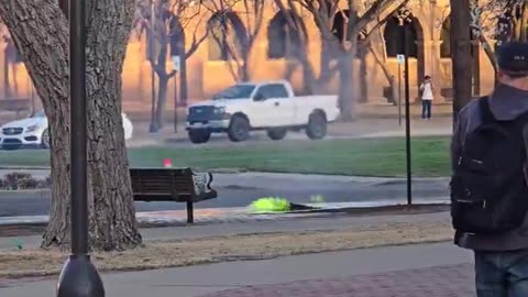 KCBD: Chemical-colored flames seen rising up from manholes on Texas Tech campus