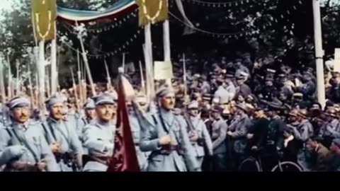 Paris victory parade July 1919 🇫🇷 Historic Bastille Day footage 🎥 #Colourized