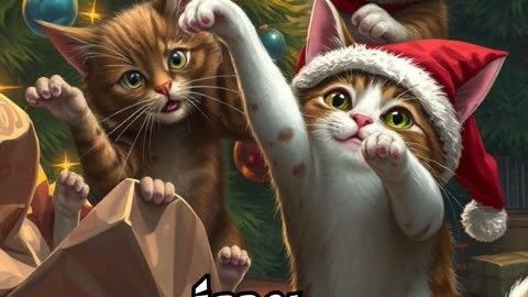 Gatos y navidad: ayudantes traviesos de papá noel