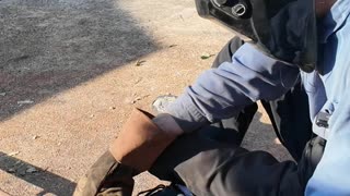 the joy of welding a DIY train track