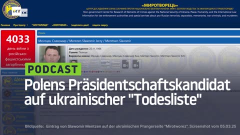 EU schweigt: Polnischer Präsidentschaftskandidat als "Feind der Ukraine" auf Todesliste