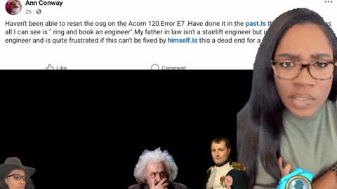 Suspicious Acorn 130 E7 7E alleged OSG or Low Battery Voltage Stairlift errorcode decoded