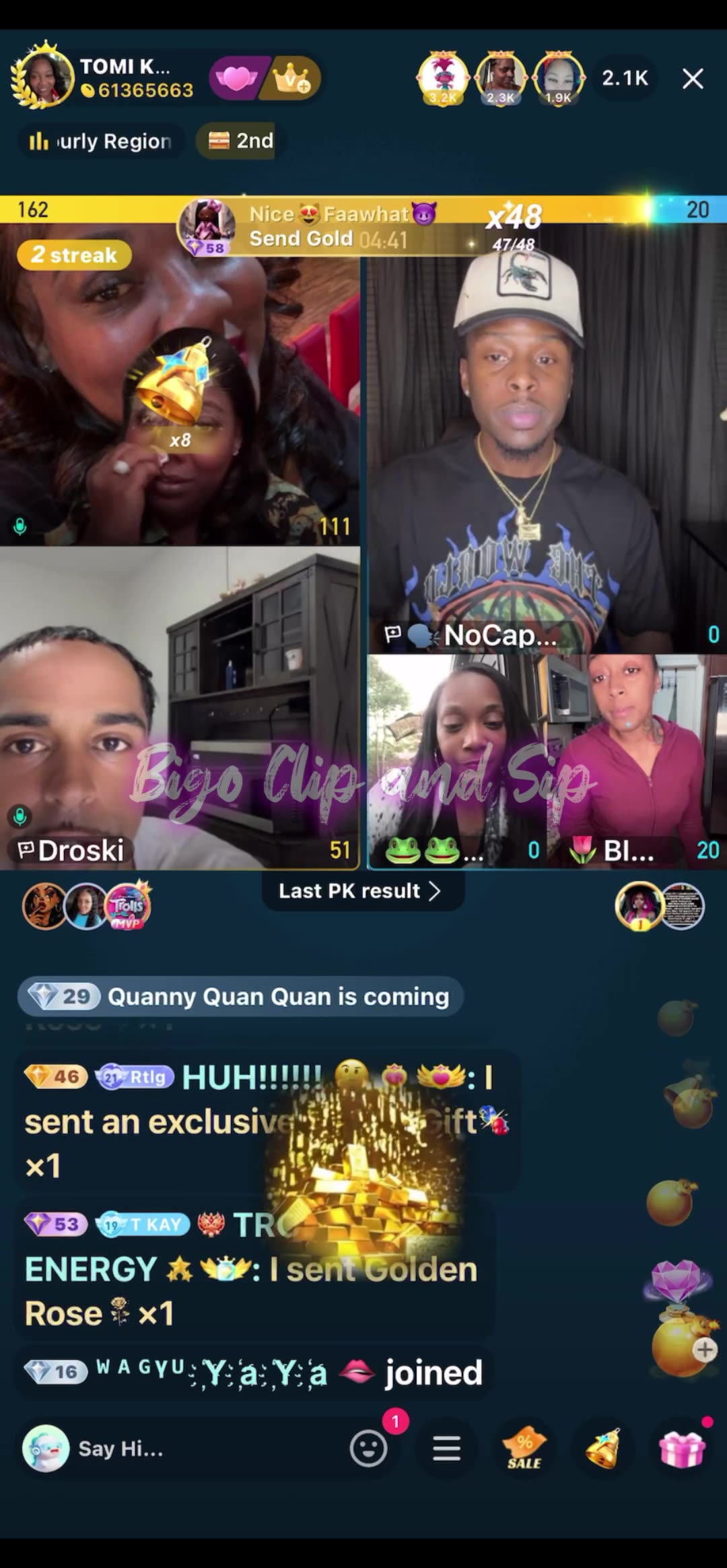 Team PK TomiKay 21 Droski Lo NoCap Deezy PYT Ms Diverse 10/2/25 #bigoclipandsip