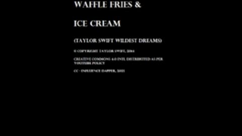 INFLUENCE DAPPER - WAFFLE FRIES & ICE CREAM (TAYLOR SWIFT WILDEST DREAMS)