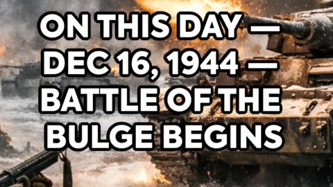 The Battle of the Bulge — No Hollywood, Just History