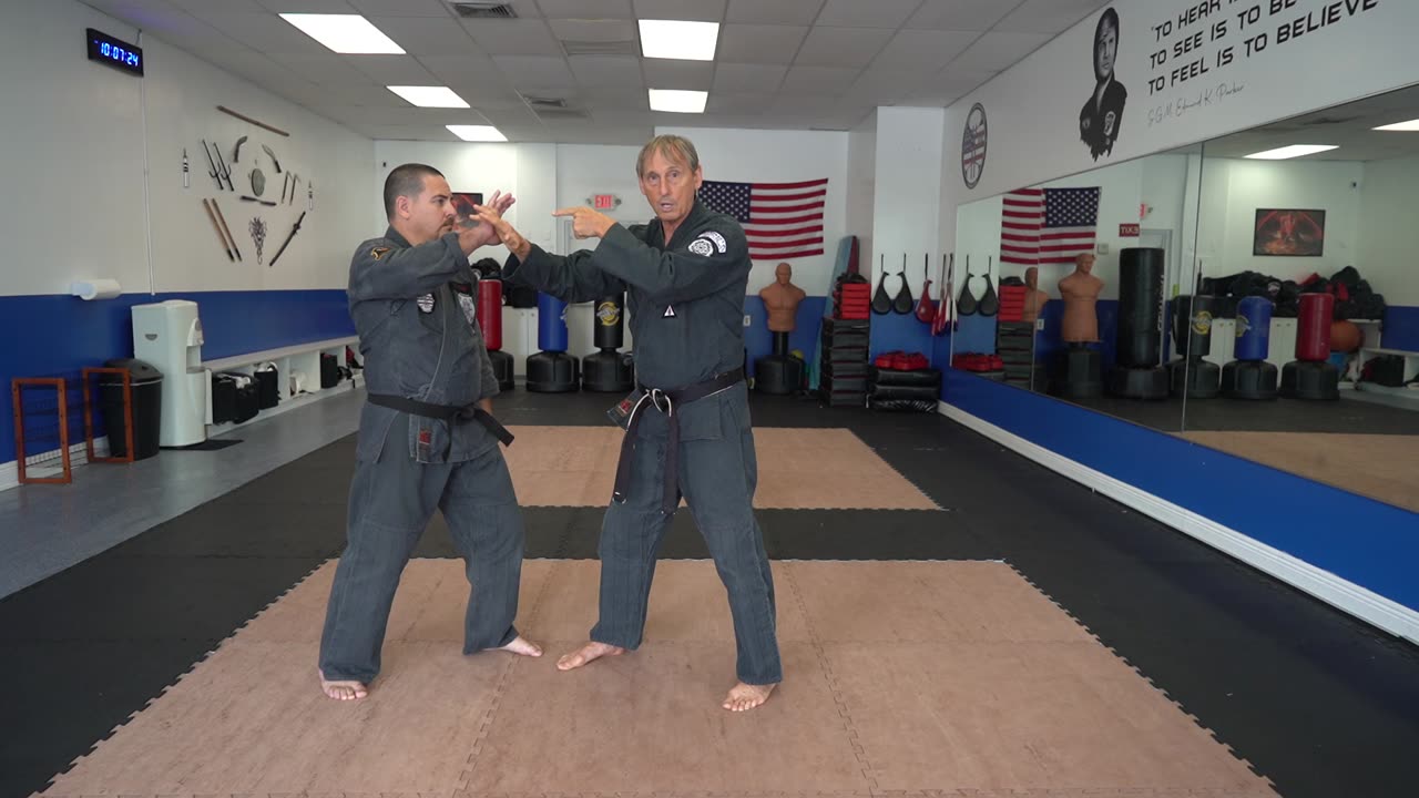 Correcting common errors executing the American Kenpo technique Obscure Sword