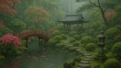 Enchanting Garden Rain from Japan - Pure ASMR