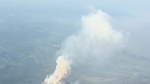 Santiaguito Volcano Seen From Santa Maria Volcano