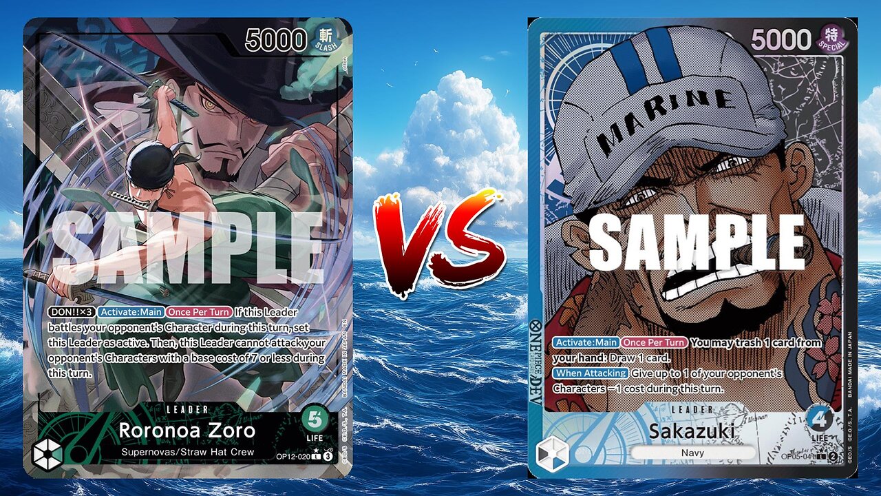 One Piece TCG Green Roronoa Zoro VS Sakazuki!!