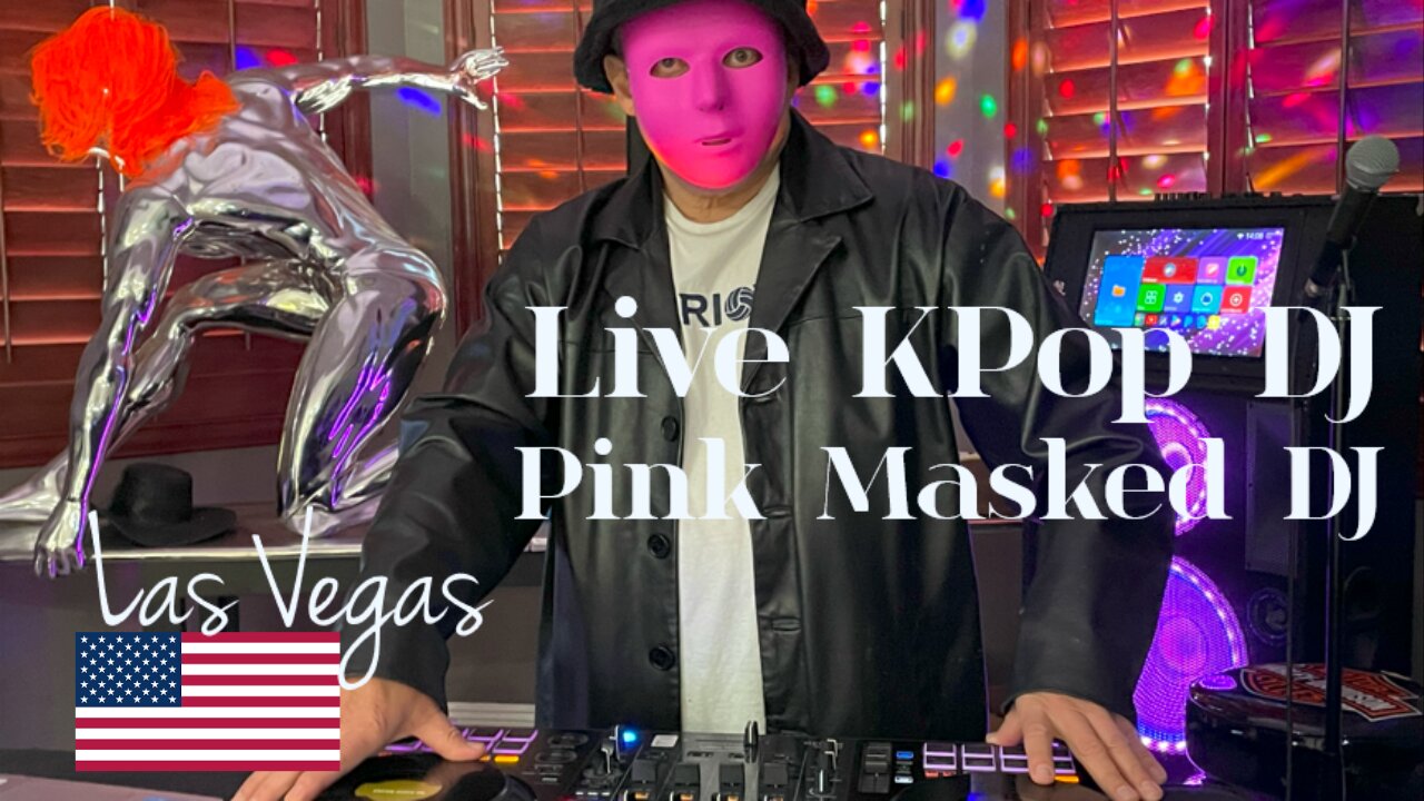 KPop DJ Pink Mask Plays Mix of Hottest KPop Songs Music