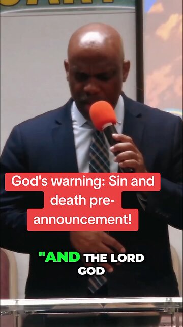 God's warning: Sin and death pre- announcement!