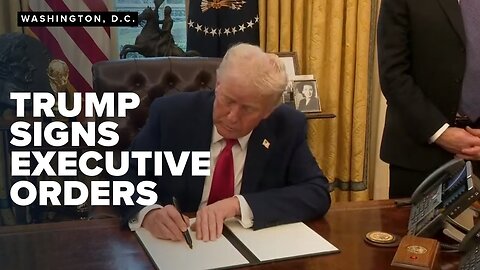 NEW: Trump Signs New Executive Orders While Taking Questions From The Press